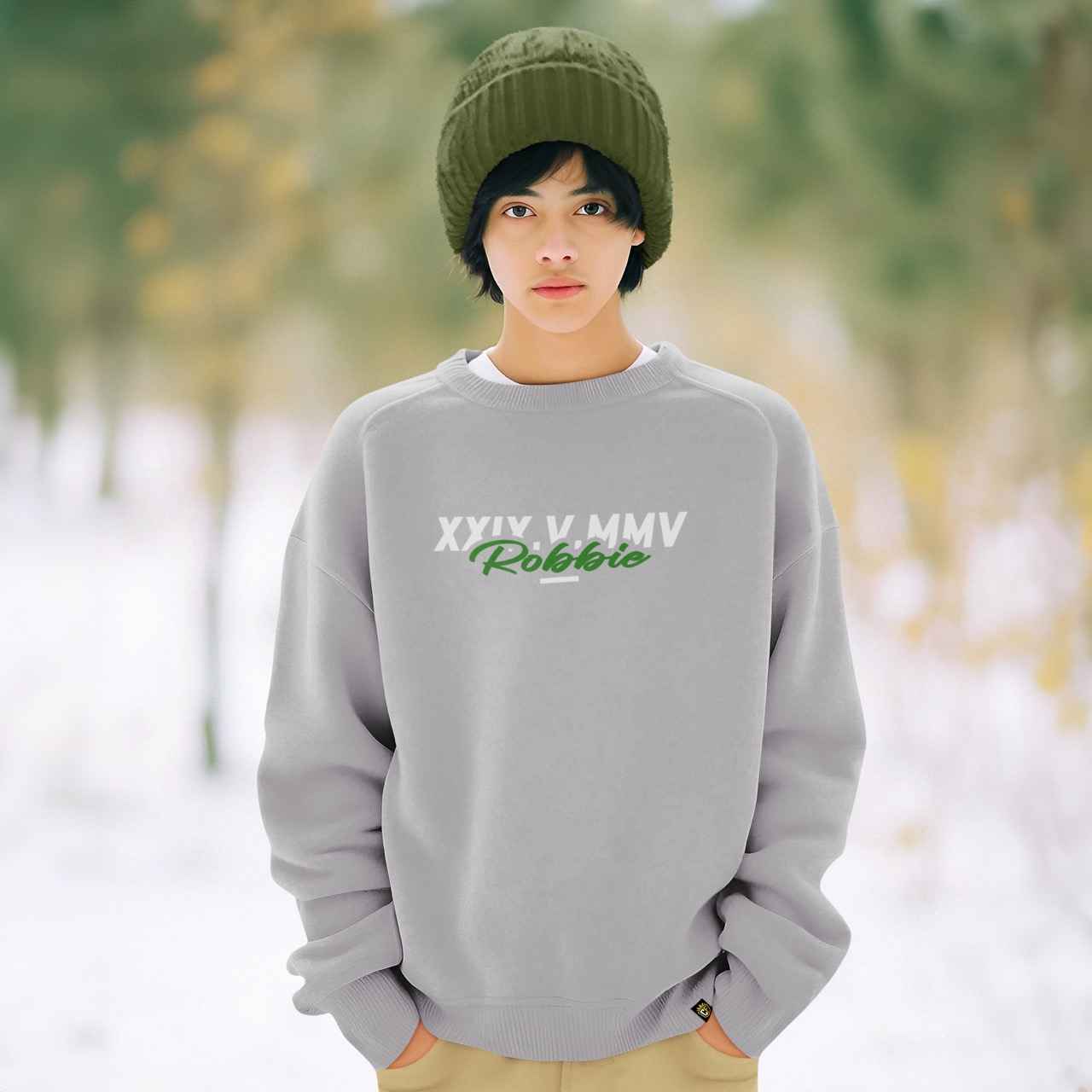 Cotton Factory Light Grey Sweatshirt from Roman Numerals Collection