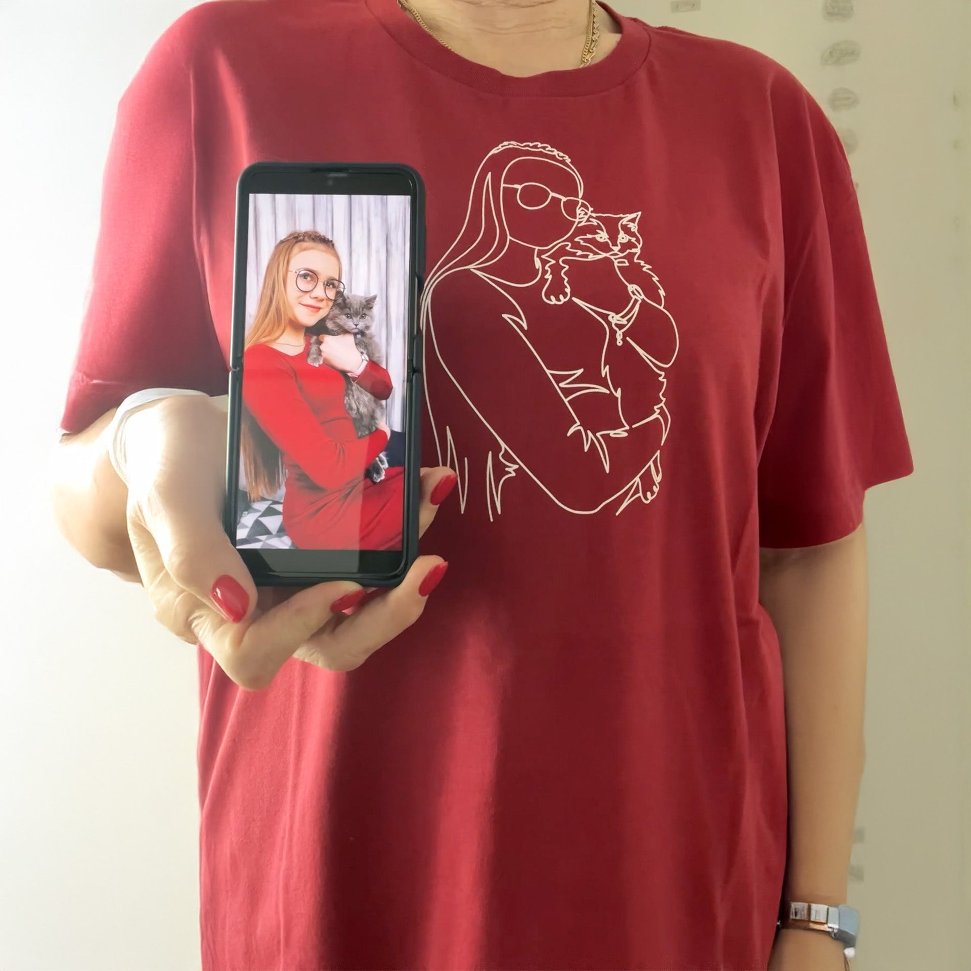 Custom One-Line Art T-Shirt